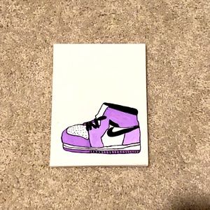 Handmade Purple jordan 1 painting